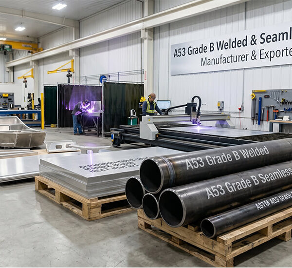 A53 Grade B Pipes, ASTM A53 Pipes, Seamless Pipes, Welded Pipes, Steel Pipe Manufacturer, Pipe Exporter, Carbon Steel Pipes, Industrial Pipes, Nakoda Steel Industry, ASTM A53 Grade B