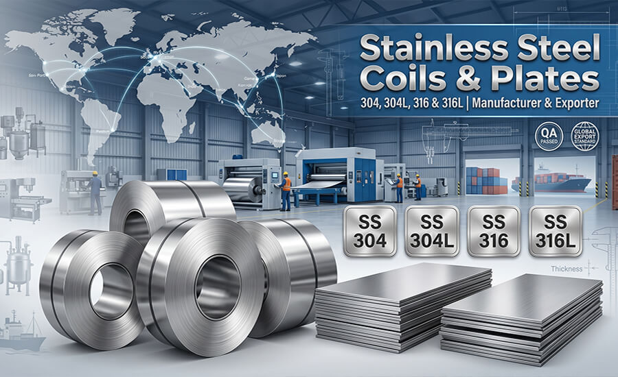 Manufacturer and Exporter of Stainless Steel Coils and Plates 304, 304L, 316, 316L