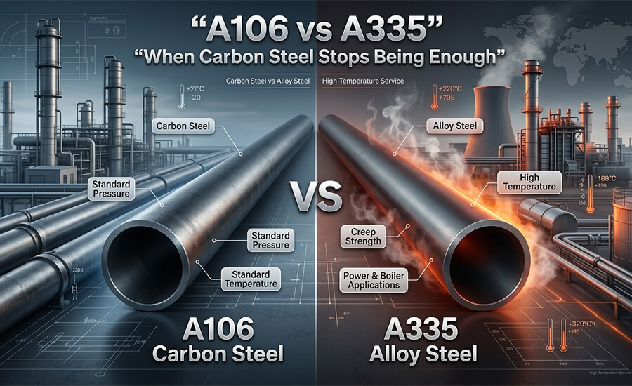 A106 vs A335: The Temperature Where Carbon Steel Quietly Stops Being Enough