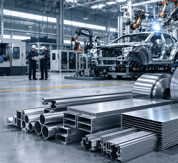 Bundled alloy steel pipes with plastic end caps and ISPM-15 wooden dunnage being lashed inside a 40-foot container at Nakoda Steel Industry.