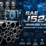 Bright annealed SAE J524 seamless steel tubes with capped ends and heat number tags in the Nakoda Steel Industry